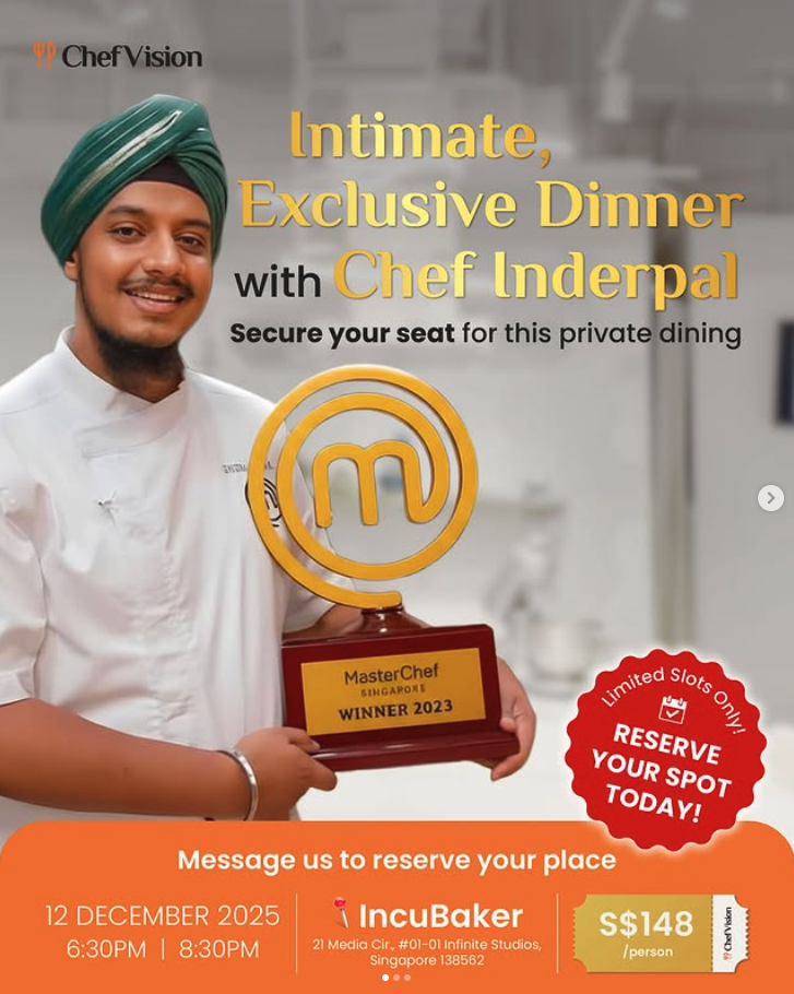 Intimate, Exclusive Dinner with Chef Inderpal
